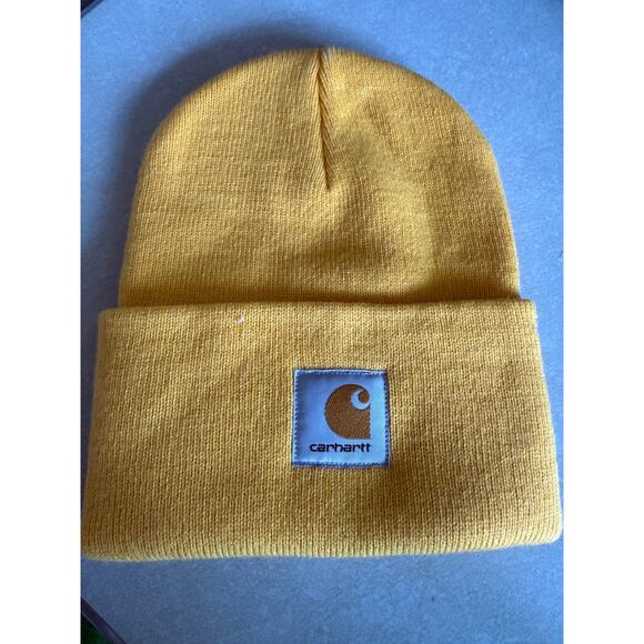 Yellow Carhartt Knit Cap Beanie - New without tags - Picture 1 of 2